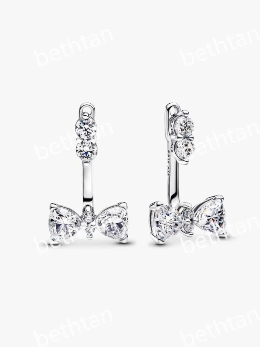 Sparkling Bow Drop Earrings